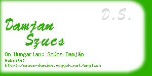 damjan szucs business card