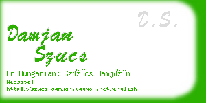 damjan szucs business card